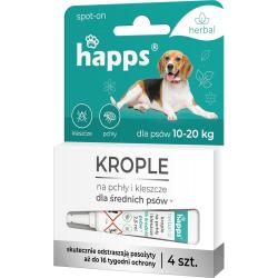 Happs Herbal spot-on krople dla średnich psów przeciw pchłom i kleszczom