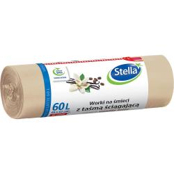 Stella worki na śmieci 60L z taśmą ściągającą 10szt. Vanilla Latte