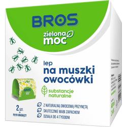 Bros Zielona Moc lep na muszki owocówki 2szt.