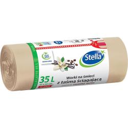 Stella worki na śmieci 35L z taśmą ściągającą 15szt. Vanilla Latte