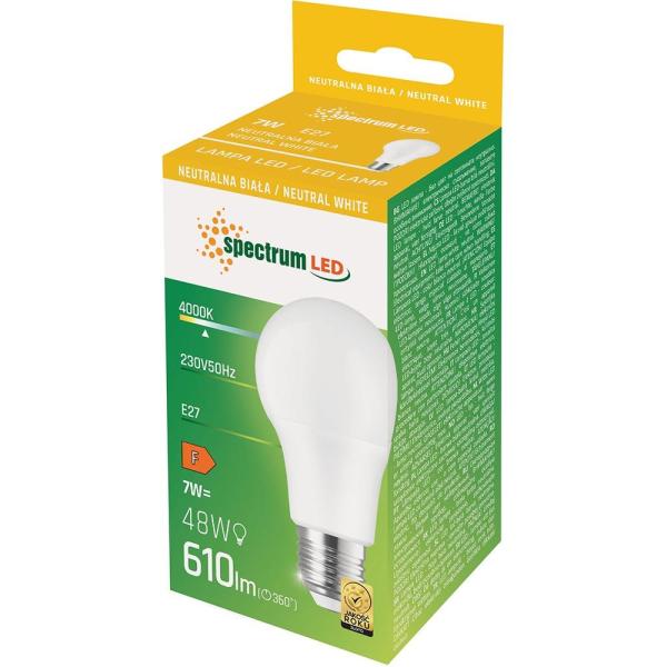 Spectrum LED GLS żarówka E27 7W neutralna