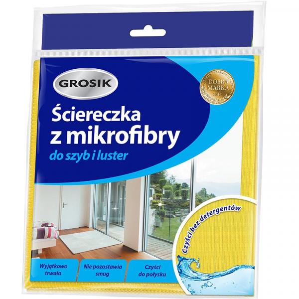 Grosik ścierka do szyb i luster z mikrofibry