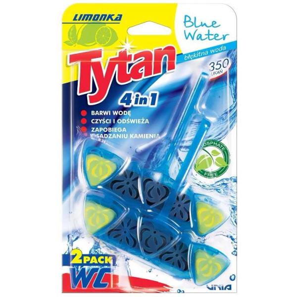 Tytan 4in1 kostka do WC barwiąca 2x40g Limonka

