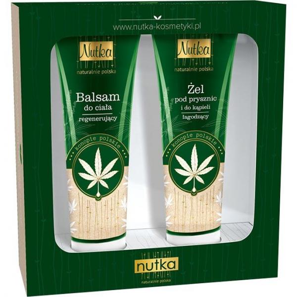 Nutka zestaw żel pod prysznic + balsam do ciała konopie polskie