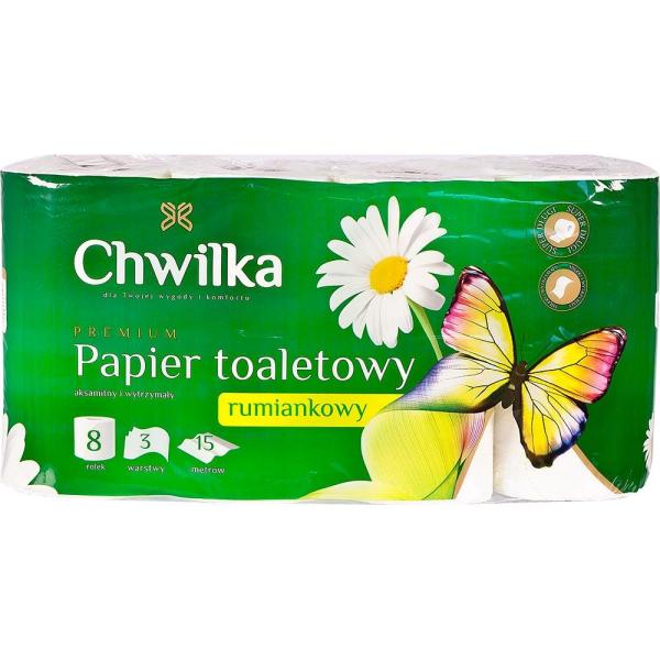 Chwilka papier toaletowy zapachowy rumianek 8 rolek