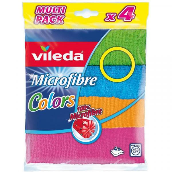 Vileda Microfibre Colors ściereczki mikroaktywne 4 sztuki
