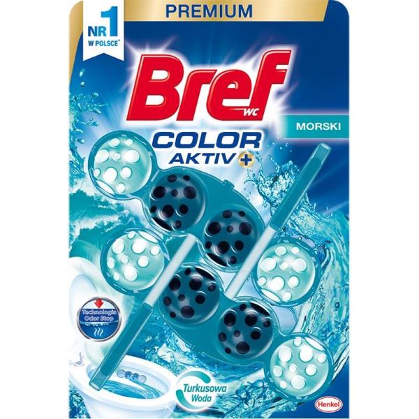 Bref Color Aktiv kulki – kostka do WC 2x50g Morze
