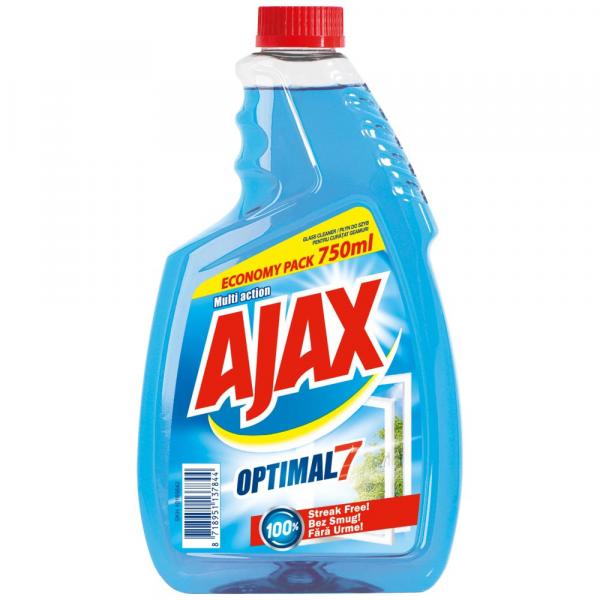 Ajax płyn do szyb 750ml multi action zapas