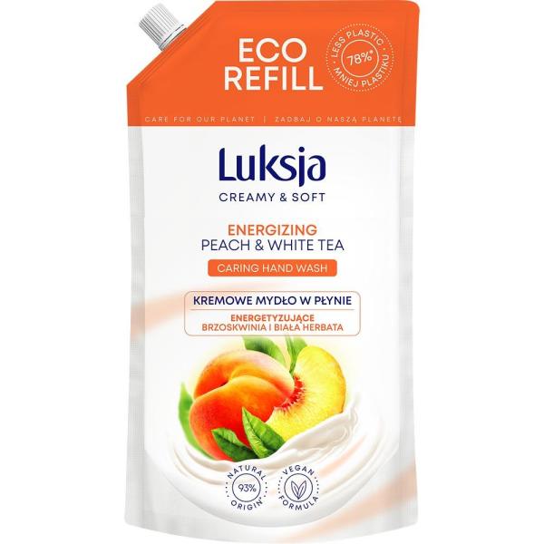 Luksja Creamy & Soft zapas mydła w płynie 900ml Brzoskwinia i Biała Herbata