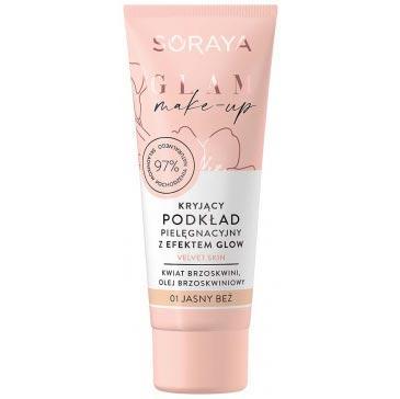 Soraya Glam Make-Up kryjący podkład pielęgnacyjny 01 Jasny Beż 30ml