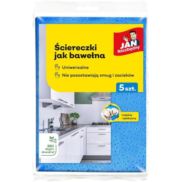 Jan Niezbędny ściereczki uniwersalne 5 szt niebieskie