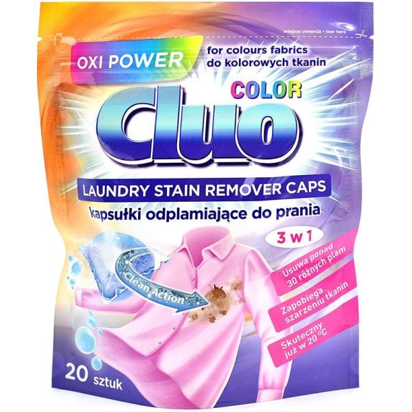 Cluo kapsułki odplamiające 3w1 20szt Color
