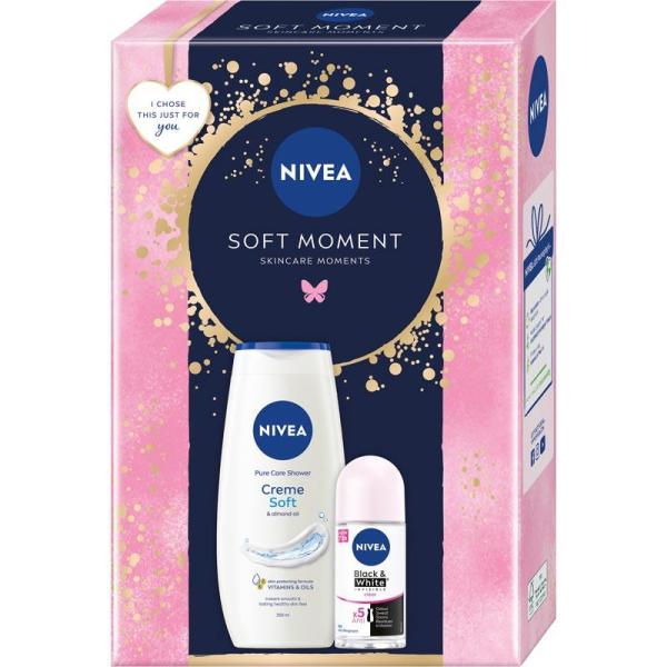 Nivea zestaw Soft Moment żel pod prysznic + roll-on